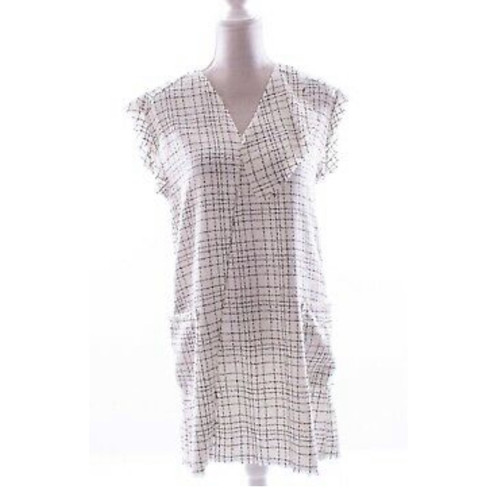 NEW Zara Woman Tweed Front Pocket Shift Tunic Sm